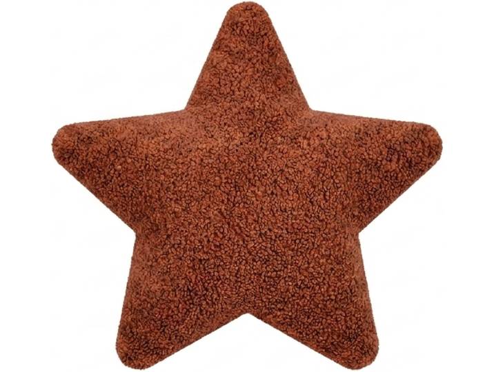 Dekokissen DONE. SHAPE STAR , braun (cloud rust, stern), B:47cm H:10cm L:47cm, Polyester, Dekokissen_Sitzkissen_Kissenhüllen, Dekokissen, Drei Stoffvarianten: Chenille, Bouclé und Kord