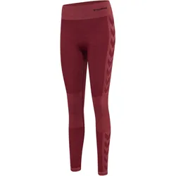 hummel hmlCLEA Seamless Mid-Waist Leggings Damen cabernet/apple butter melange XS