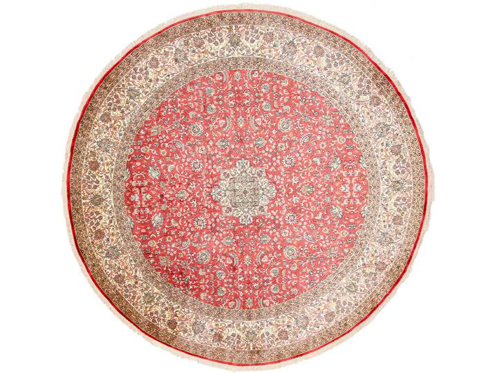 Kaschmir Seide Teppich 302x304 Handgeknüpft Orientteppich Rund Seide