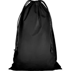 Wäschebeutel - Baumwolle | OEKO-TEX 100 zertifiziert | 50x75cm | Zuziehbeutel | Jutebeutel | Einkaufstasche | unbedruckt, schwarz