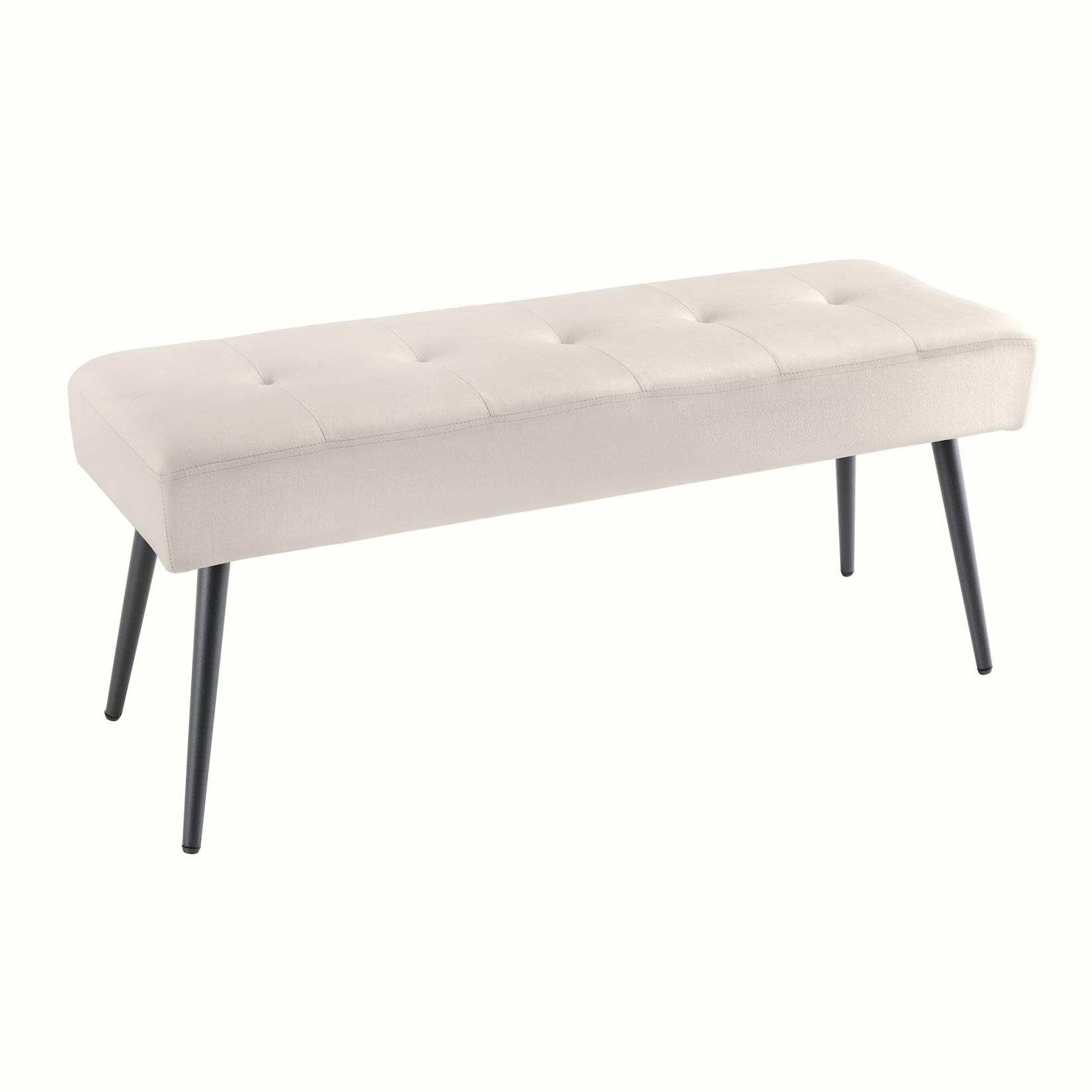 riess-ambiente Sitzbank BOUTIQUE - 100cm champagner Samt schwarze Metallbeine