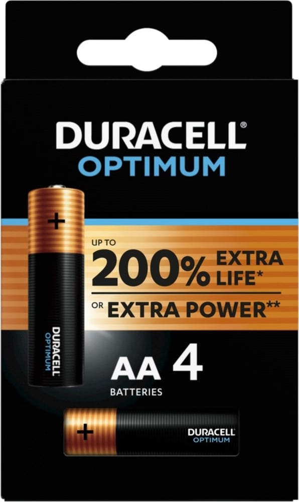 Duracell Optimum AA Mignon Batterijen 4 stuks