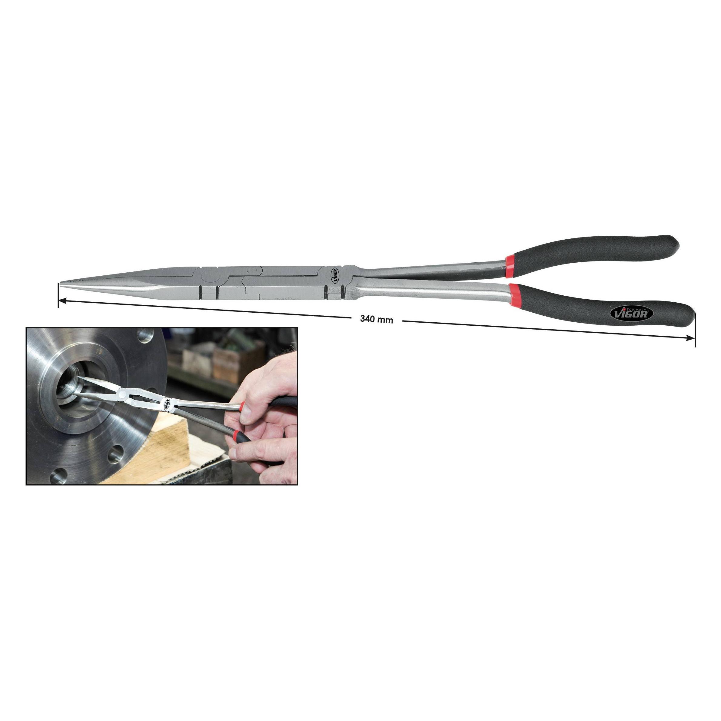 Vigor Flachrund-Zange mit Doppelgelenk V2783 340 mm (340 mm) (V2783)