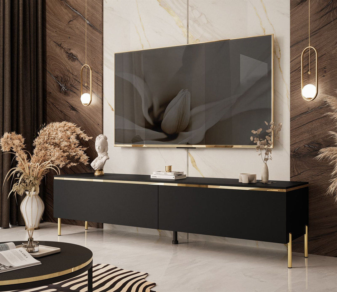 Fairmont Park Heston TV Stand for TVs up to 75" Black 75"