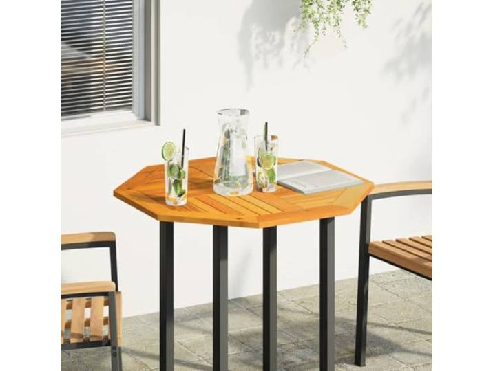 NKOPPFG Tischplatte Akazienholz Natur 80x80x2,2 cm Achteckig Massives Hartholz, Rustikales Design, Pflegeleicht, Vielseitig Kombinierbar
