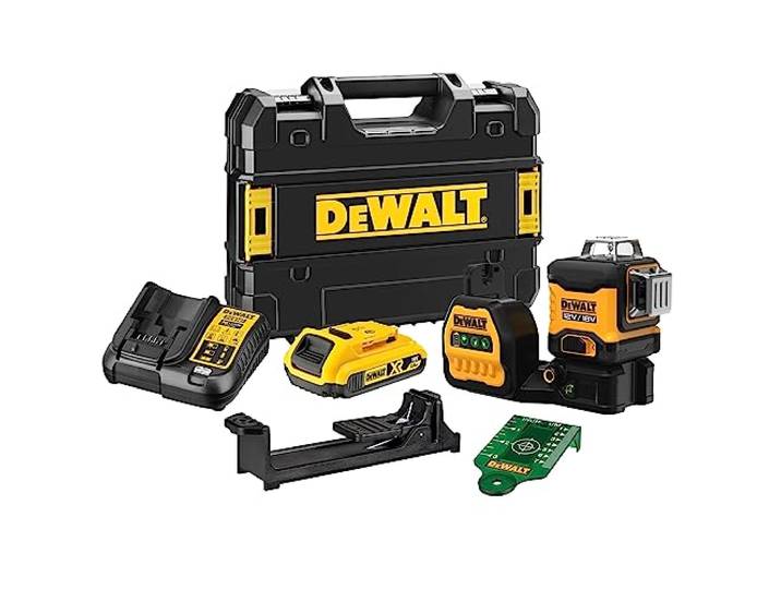 Dewalt - Niveau laser multiligne 3 x 360° XR 12V / 18V - faisceau vert - 1 batterie 18V 2Ah - DCE089D1G18-QW