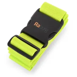 Raburg Koffergurt individuell verstellbar, 190cm × 5cm, Gepäckband ideal für Reisen, sorgt für Sicherheit & festen Halt beim Transport, Grün