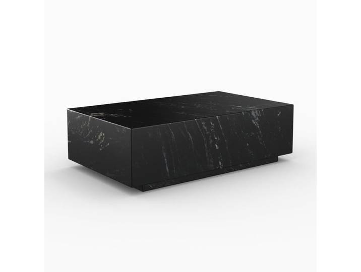 Table basse rectangulaire en marbre noir - Izaé - Maison Pavane
