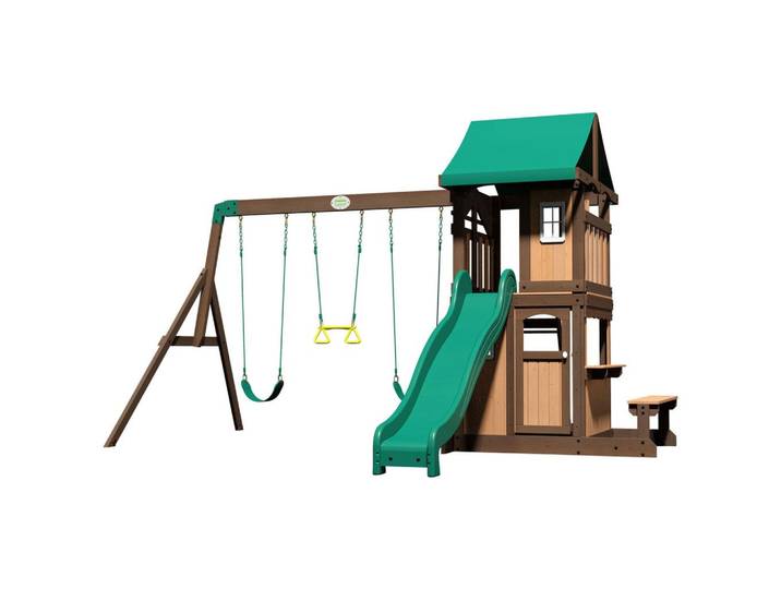 Spielturm Lakewood Braun/Grün B: 340 cm