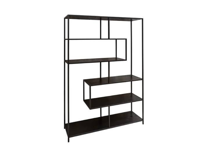 Design Regal „Slim Line“ Esche Schwarz 114 x 185 cm Invicta Interiors