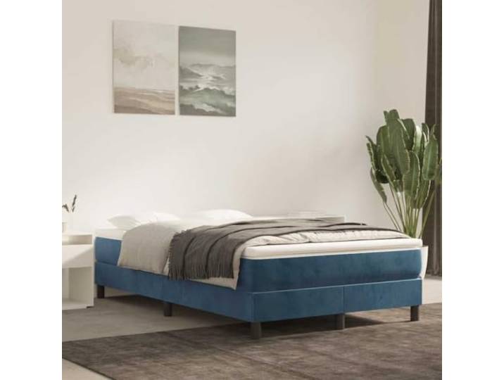 KTHLBRH Taschenfederkernmatratze Mittel Dunkelblau 120x210x20 cm Samt Samtbezug, Taschenfedern, Schaumstoff, mittelfester Härtegrad, Geräuschdämpfung, Druckentlastung, Blutzirkulation