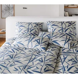 Elegante Bettwäsche Sweet Grass - 155x220 cm + 40x80 cm	blau