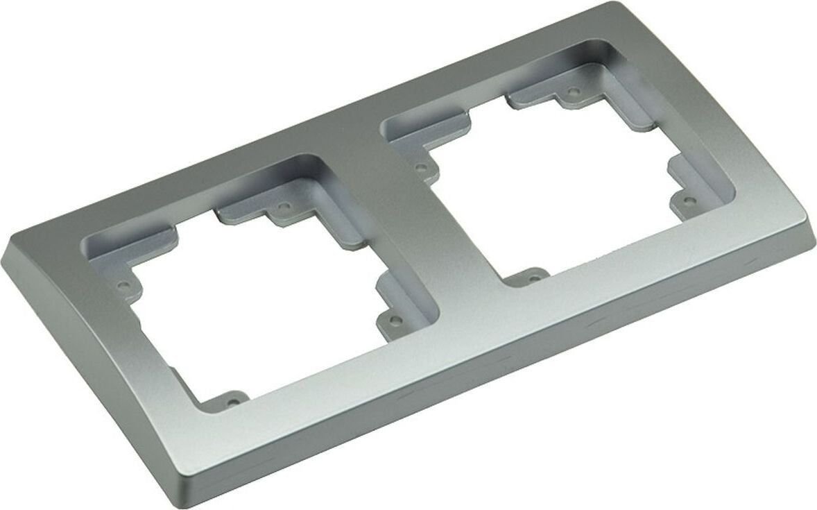 ChiliTec DELPHI inbouwframe zilver 2-voudig