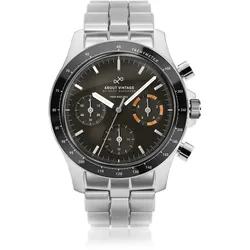 ABOUT VINTAGE - 1960 RACING CHRONOGRAPH - steel black/orange / 40 MM