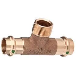 Viega Sanpress T-Stück AG 18 mm x 3/4" x 18 mm - Modell 2217.1