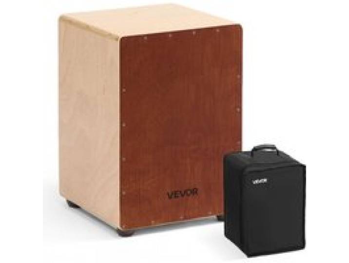 VEVOR Cajon, Kistentrommel mit internen Snare-Drähten, leichte Drum Box aus Holz, Trommel-Musikinstrument mit abgerundeten Kanten, inkl. Reisetasche, für Anfänger & Profis, 305x305x430 mm