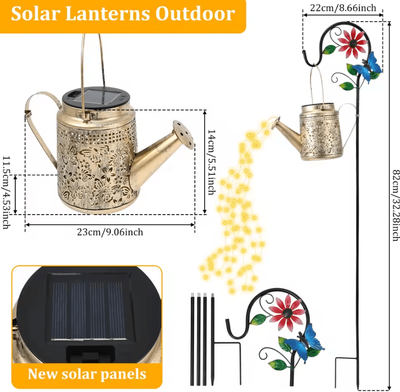 Inspire Curations Vintage Solar Hanging Lantern For Elegant Outdoor Garden Lighting a