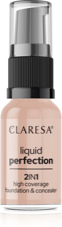 Claresa Liquid Perfection 2in1 full coverage foundation shade 104 Nude 18 g