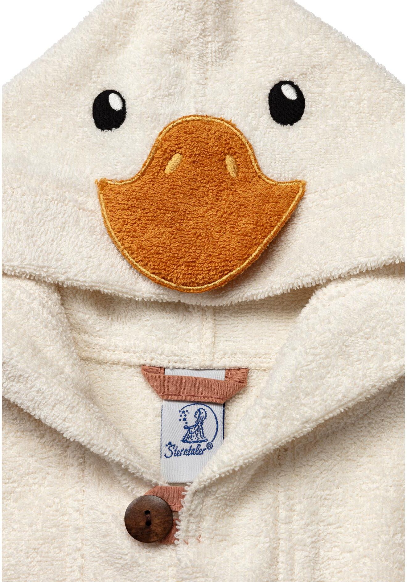 Poncho STERNTALER "Edda", Jungen, orange (natur, orange), Obermaterial: 100% Baumwolle, Jacken Poncho natur, orange Einheitsgröße