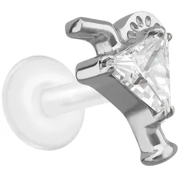 PTFE Labret mit Innengewinde + Titan-Aufsatz COCKTAIL