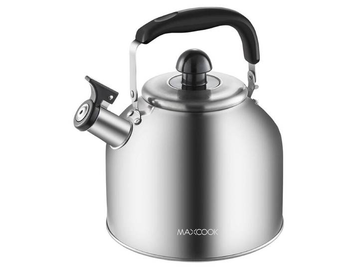 Maxcook Bouilloire à thé à sifflet en acier inoxydable 304, 4 L, finition satinée brossée, convient pour l'eau bouillante et le thé, compatible avec plaques à induction et cuisinières à gaz, MCH287