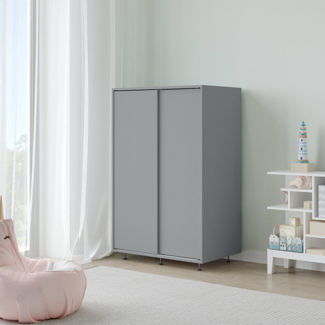 Isabelle & Max Engineered Wood Wardrobe Grey 80cm W X 51.5cm D
