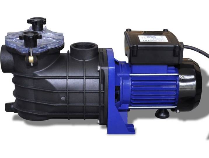 vidaXL Pompe de piscine Pompe de circulation Pompe électronique bleue 500W