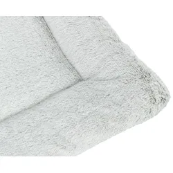 TRIXIE Liegematte Farello, Plüsch/Webstoff, 60 × 50 cm, weiß-grau/grau