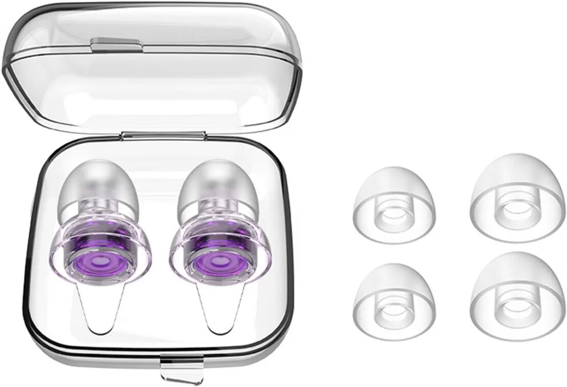 INF High Fidelity Noise Cancelling Ohrstöpsel - Halbrund, Transparent, Einschichtig - Standard Edition Violett
