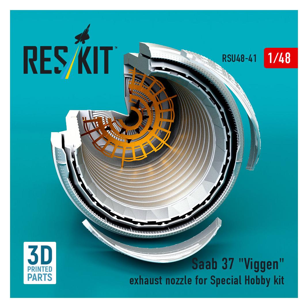 ResKit Saab 37 Viggen exhaust nozzle for Special Hobby kit (3D Printed) (RSU48-0041)