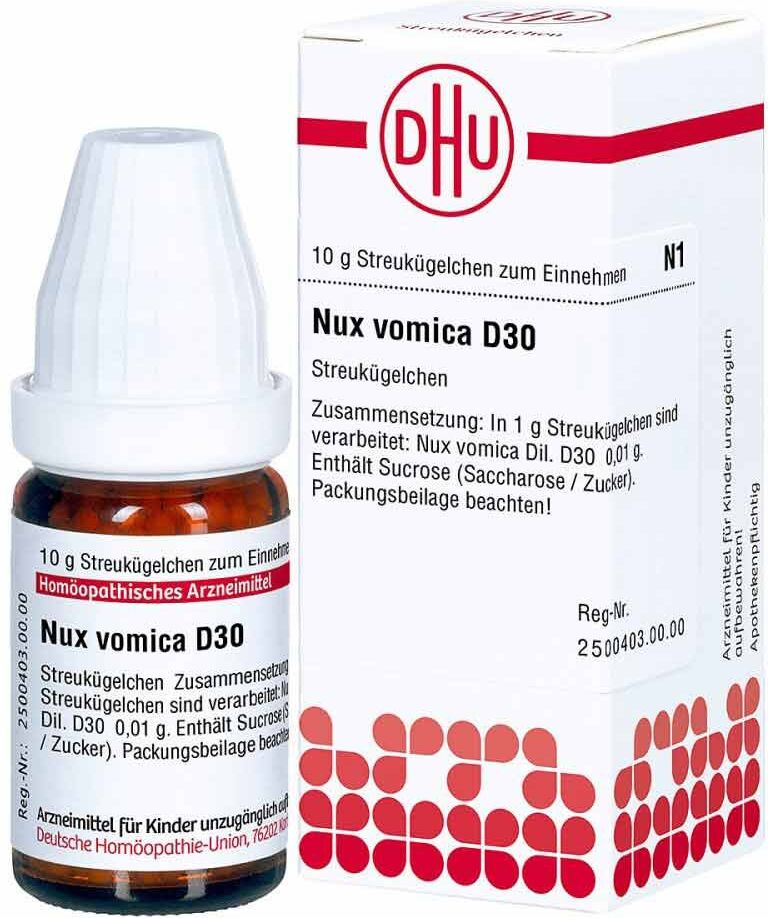 DHU Nux Vomica D30 Globuli 10g