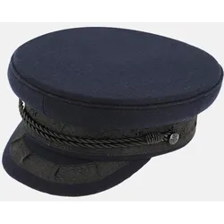 Prinz-Heinrich-Mütze Wolle Blau Schwarz