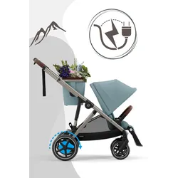 Cybex e-Gazelle S Kinderwagen mit E-Antrieb, Farbe: Moon Black / Black