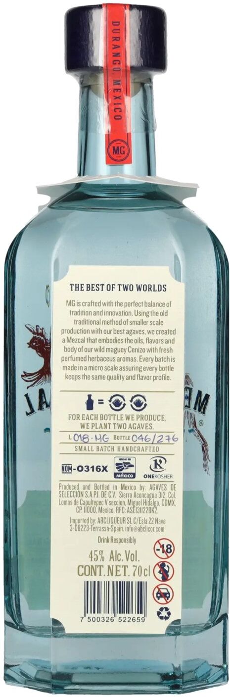 Mezcal MG Mezcal Artesanal 100% Agave Durangensis DOP 45% Vol. 0,7l