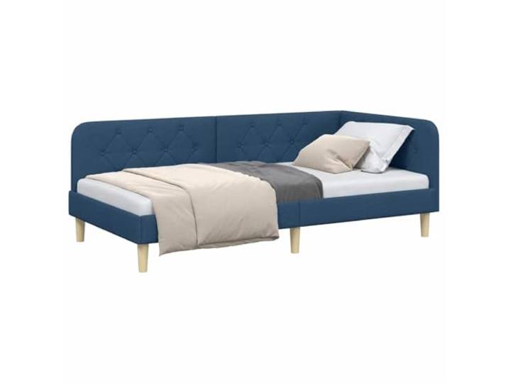 KTHLBRH Eckbett blau 100 x 200 cm Stoff Wendbares Schlafsofa, weiches Polyester, platzsparendes Design für Studios