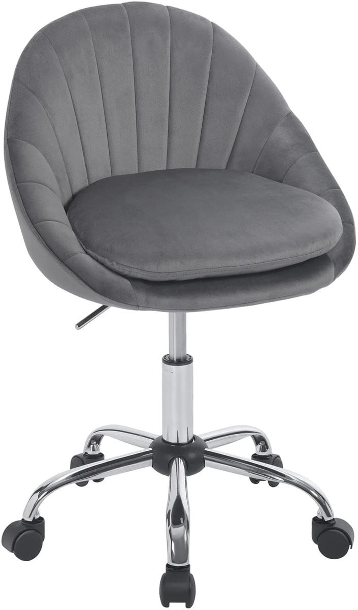 Klarven Ergonomische Bureaustoel Fluweel Donkergrijs - 360° Draaibaar en In hoogte verstelbaar