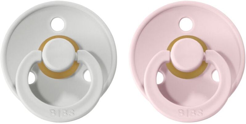 BIBS Colour Natural Rubber Size 2: 6+ months dummy Haze / Blossom 2 pc