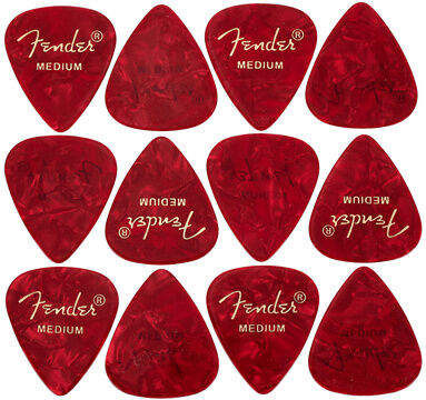 Fender Red Moto Pick Medium Red Moto