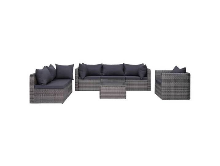 Meuble de Jardin 7 pcs et Coussins et Oreillers Résine Tressée Salon de Jardin Mobilier de Balcon Terrasse Patio 44158