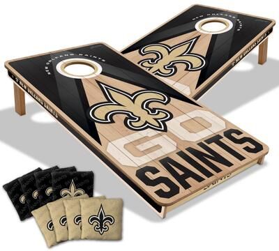 Skip's Garage New Orleans Saints NFL 2x4 Professional Cornhole Board Set