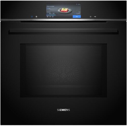 Siemens Horno multifunción pirolítico, con microondas - HM778GMB1. Negro