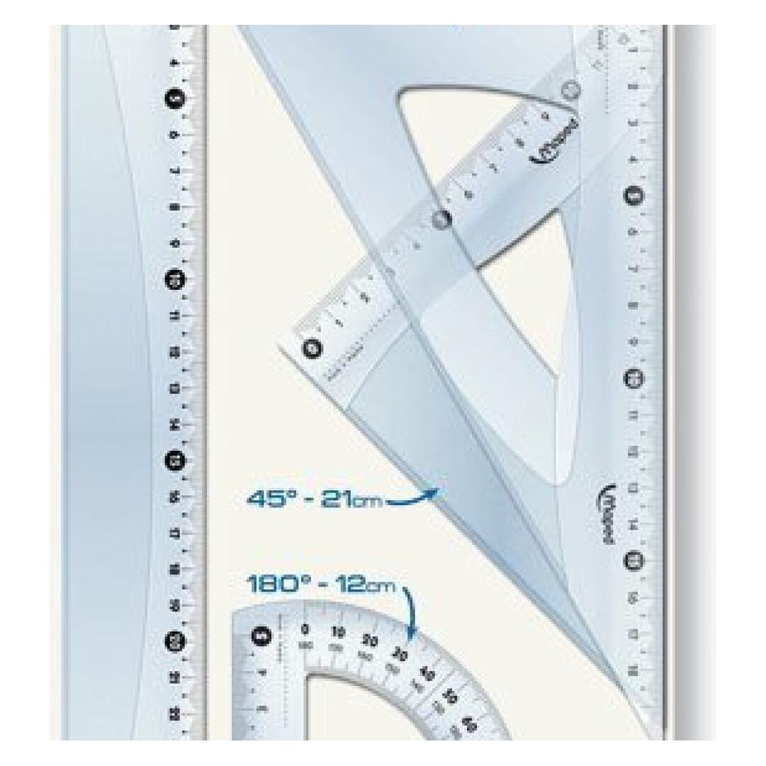 Maped Zeichnungssatz kartiert, 4 Teile (30 cm, Kunststoff) (242830)