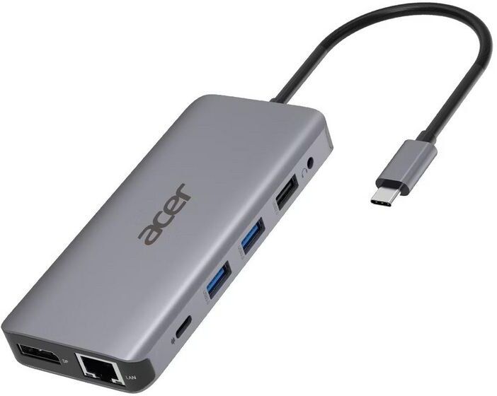 Acer 12-in-1 USB Type-C Dongle Docking Station HP.DSCAB.009 - 2x HDMI, DisplayPort, Gigabit Ethernet, USB-C PD, SD/TF, Audio