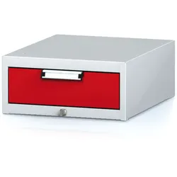 Hängecontainer mit einer Schublade, grau/rot