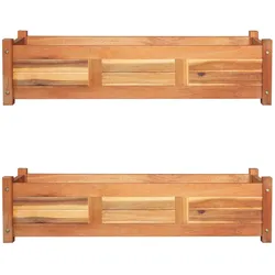 vidaXL Garten-Hochbeete 2 Stk. Akazienholz 100x30x25 cm