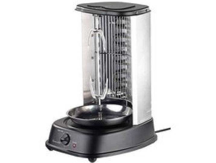 Grill vertical pour kebab et brochettes - ROSENSTEIN & SOHNE - 2000 W - Gris - Acier et plastique