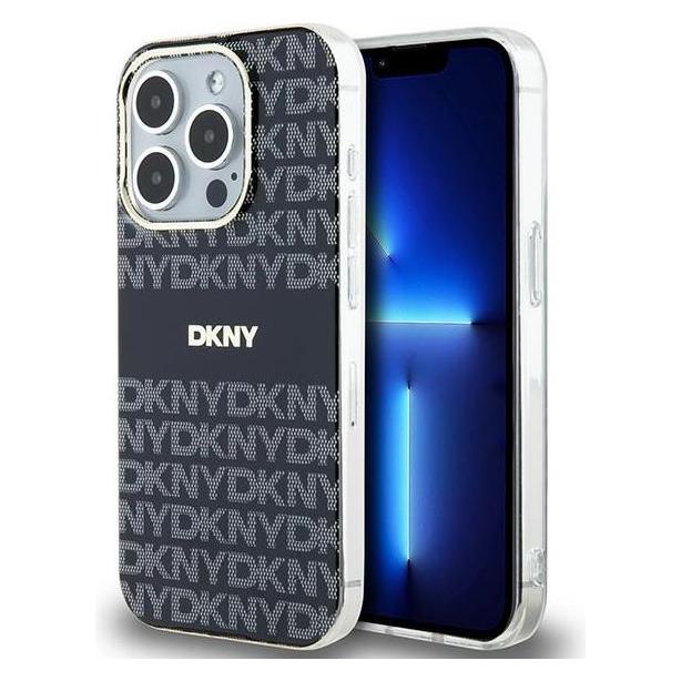 DKNY PC/TPU Repeat Pattern Tonal Stripe Magsafe Case for iPhone 15 Pro Black (Apple iPhone 15 Pro) (1714462325)