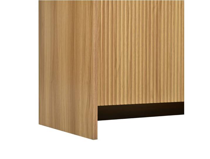 WOVREO vitrine haute 78 x 40 x 176 cm avec portes vitrées rangement fermé panneaux de particules naturel