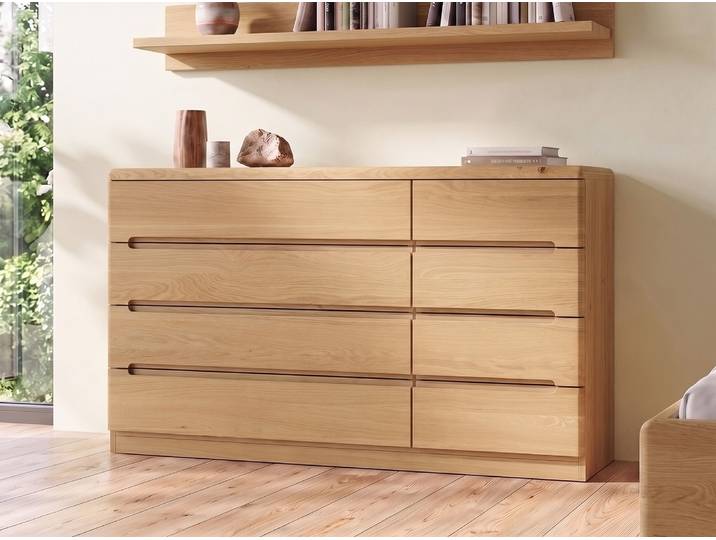 Kommode Eiche Hell „Marlon“ 150 cm Massivholz Eiche Hell