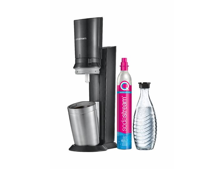 Sodastream Crystal CQC Black/Metal Wassersprudler mit Karaffe